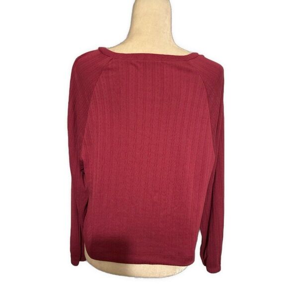 Z Supply Magenta Pink Purple Crew Neck Long Sleeve Knit Sweater Top Small - Picture 2 of 4